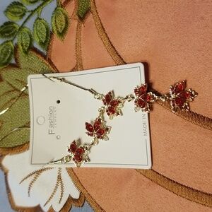Fall Season - Beautiful new cascading maple leaf necklace